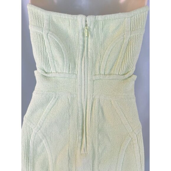 Herve Leger Mint Green Strapless Boucle Mini Dress $1,190 - Picture 9 of 15